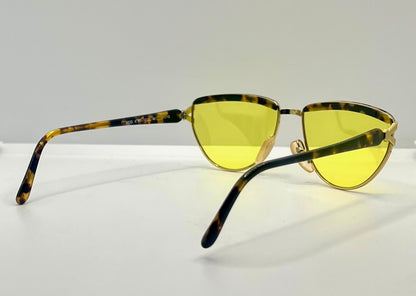 Kuchler K 80 Vintage Sunglasses-Gold & Tortois3 w|New, Custom Solid Yellow Lenses-Unworn