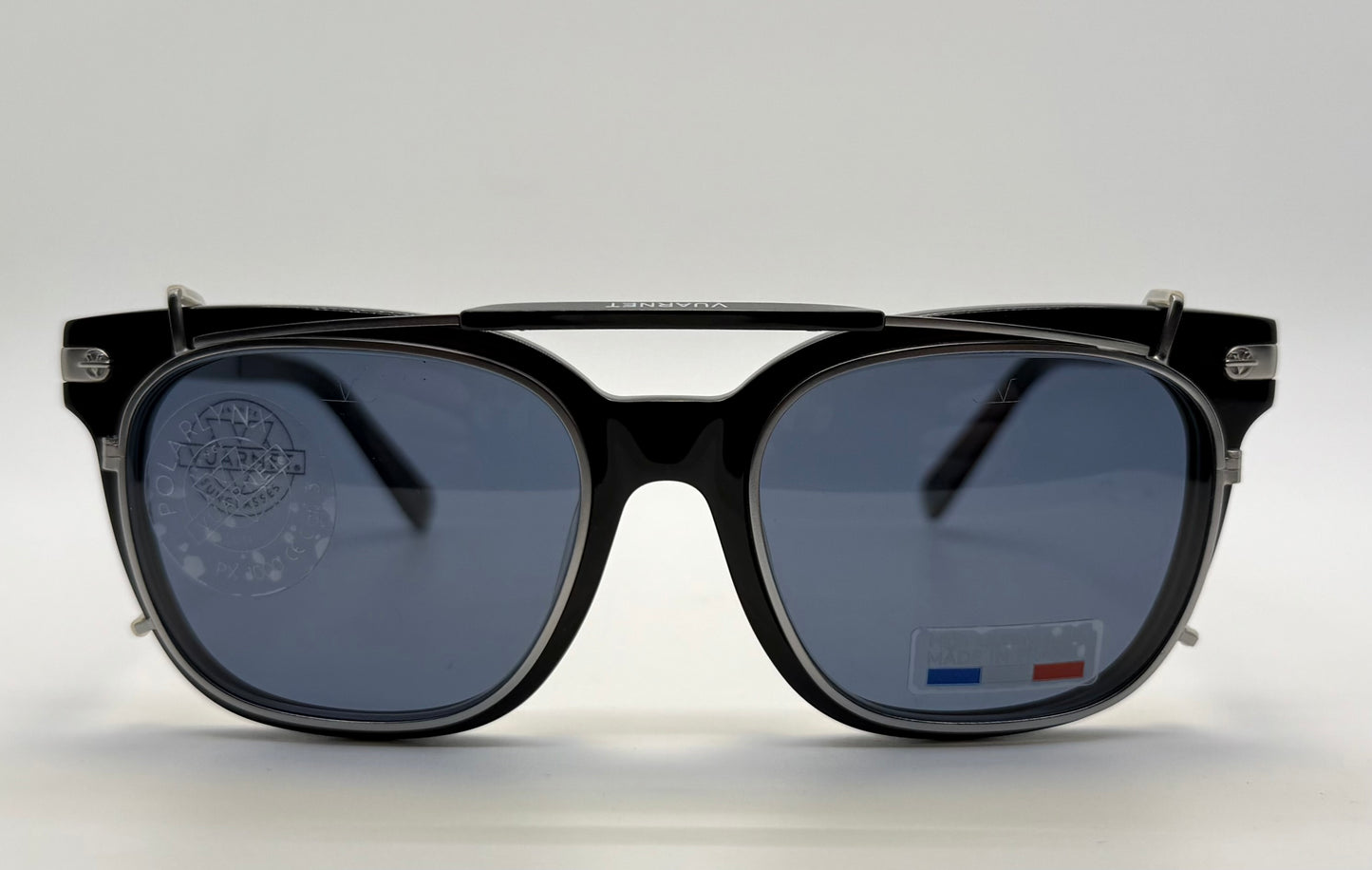 Vuarnet Vl1407 0001 Polarized Clip-On Sunglasses With Mineral Glass Lenses