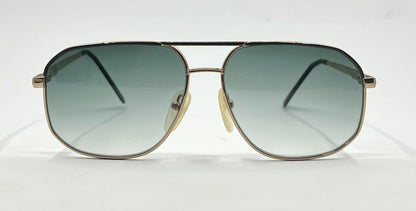 Georgio Felini 9788 Vintage Gold Aviator Sunglasses-New Gradient Tinted Custom Lenses