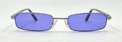 Giorgio Armani GA272-Y2K Vintage Sunglasses-New Solid Violet Blue Custom Lenses