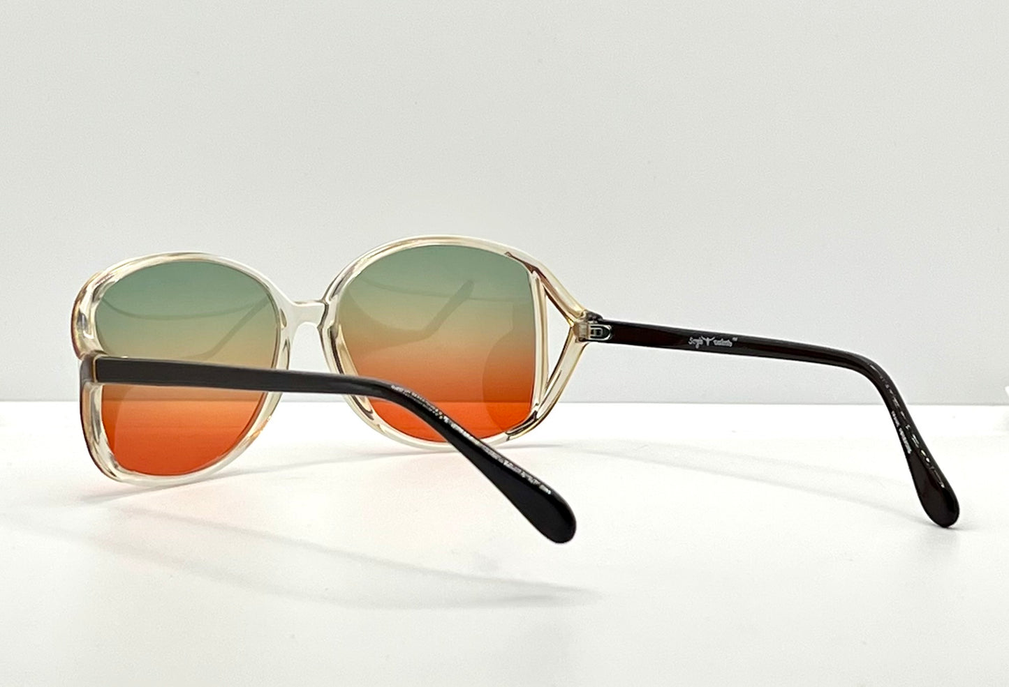 Sergio Valente Sv207 Vintage Sunglasses W|New, Custom Tri-Gradient Lenses-Rare 80S Deadstock