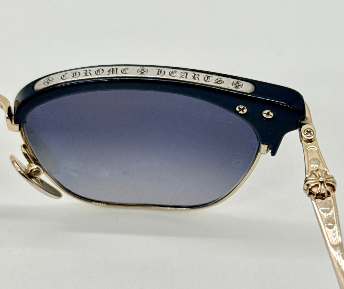 Chrome Hearts SLUNTRADICTION - Gold Sunglasses Zeiss Lenses Japan Authentic