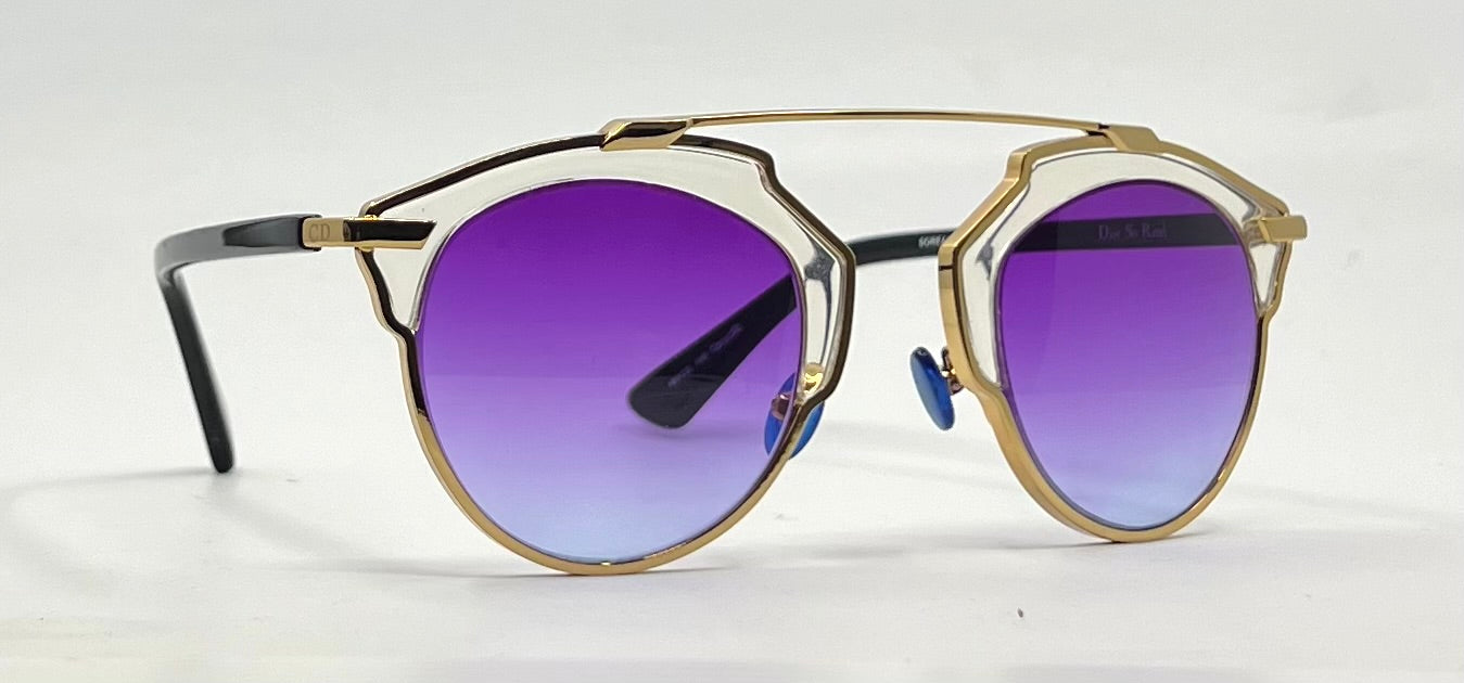 Christian Dior SO Real Sunglasses-New Gradient Purple Custom Lenses-Unworn