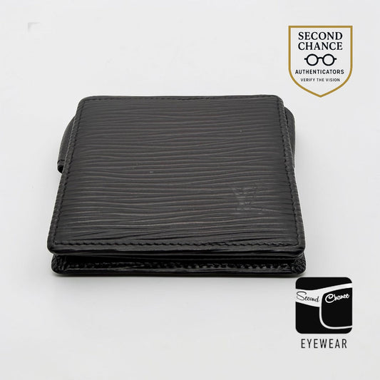 Louis Vuitton Epi Leather Bifold Wallet-Black Noir-LV Authentic