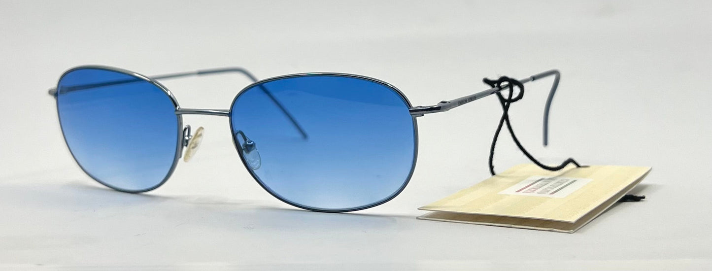 Giorgio Armani GA22 628 Vintage Sunglasses w/ Solid Blue Second Chance Custom Lenses