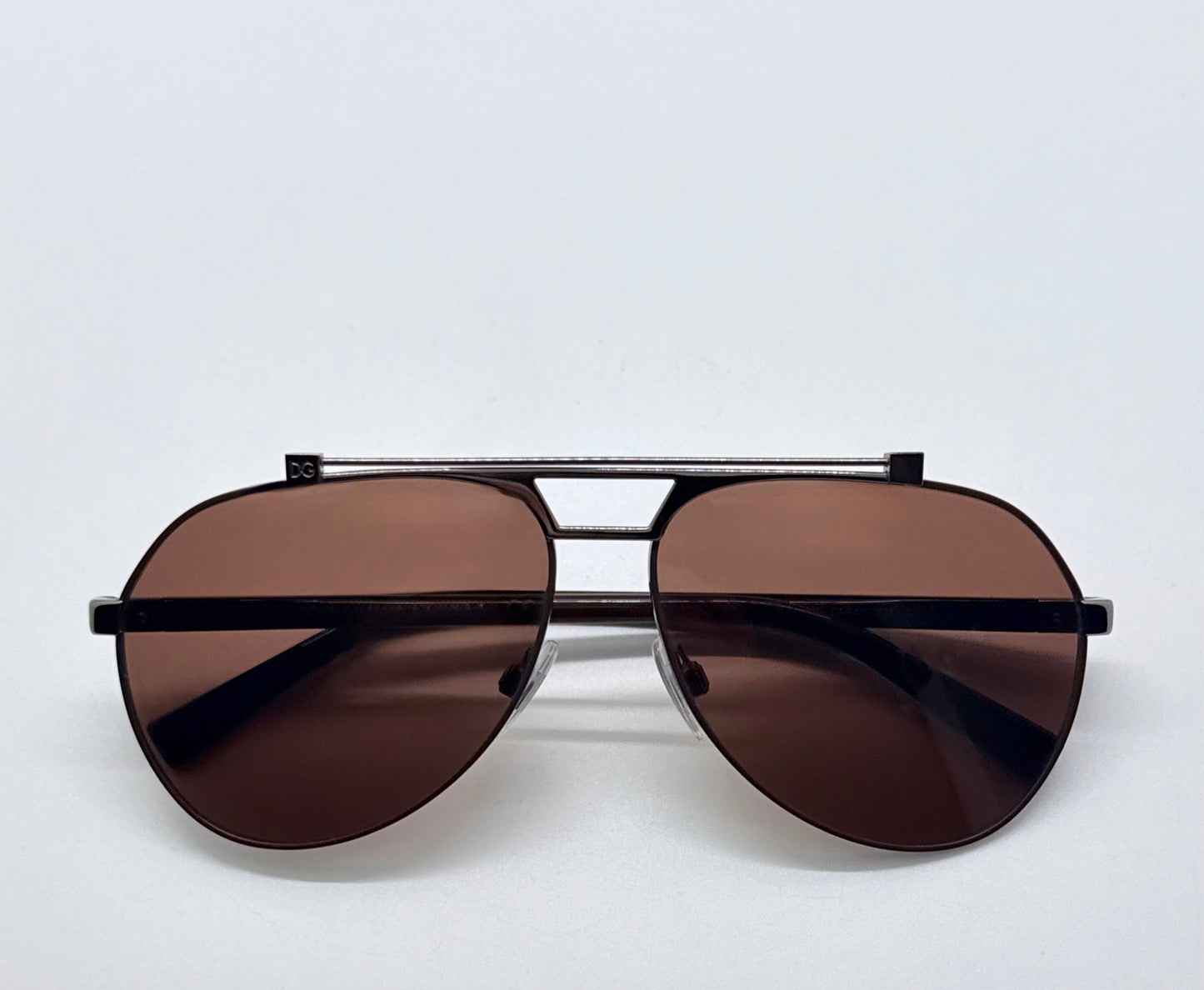 Dolce & Gabbana DG2149 1315/73 61mm-Gunmetal Brown Aviator-Sunglasses-Italy-Full Kit