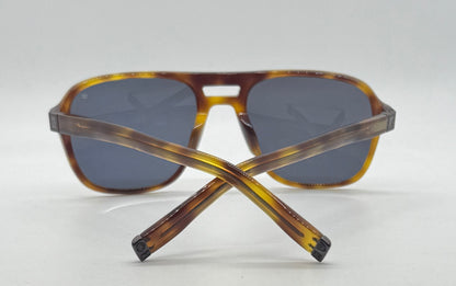 John Varvatos Classic Aviator Sunglasses-Tortoise Horn Acetate-Mirrored Gold Lenses-New|Unworn