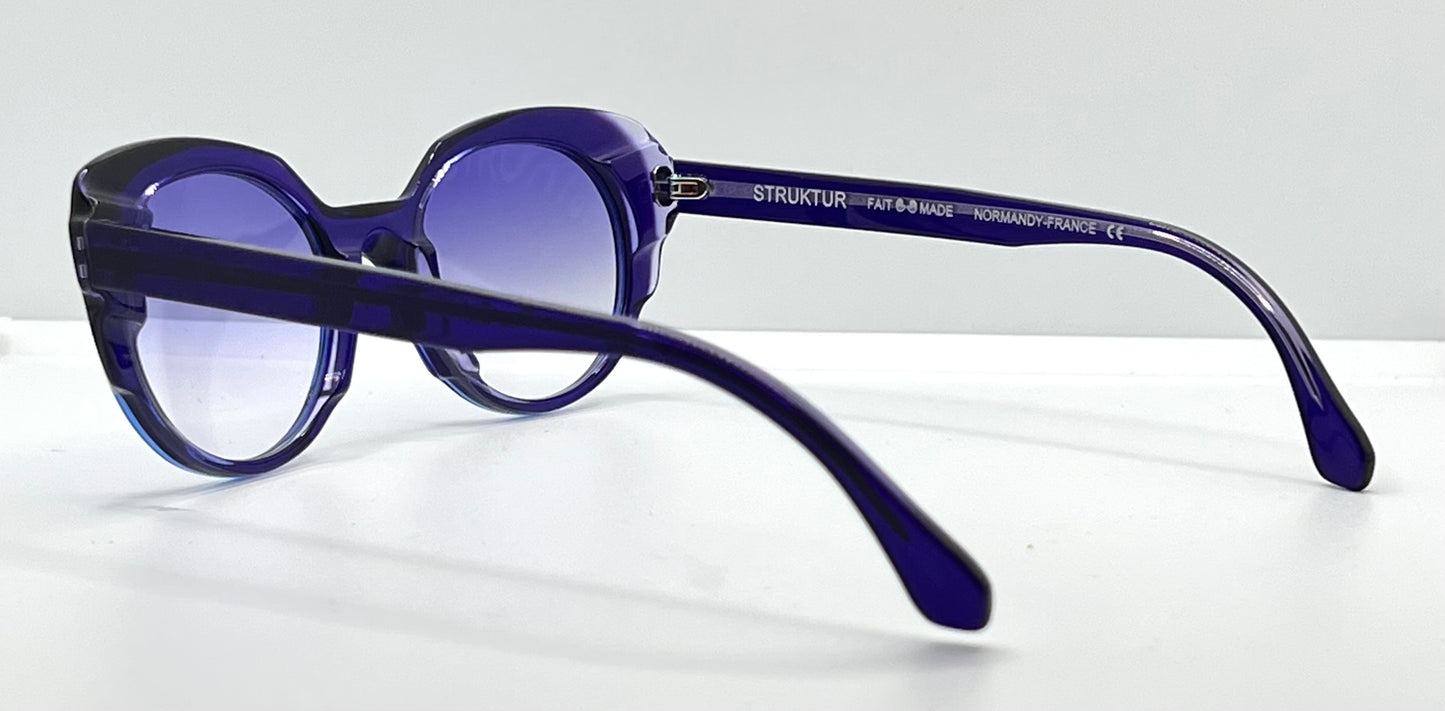 Struktur “Elixir”-Purple Clear Acetate Sunglasses W|New, Custom Lavender Gradient Lenses-New|Unworn-France