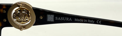 Sasura S205 c.02 Sunglasses-Rose Gold Emblem 49mm-Rare Vintage-Unworn-Italy