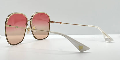 GUCCI GG0228S 005-Glitter Frame Sunglasses w/Gradient Pink/Yellow Lenses-Discontinued/Unworn-Japan
