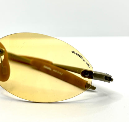 Carrera Wizard 28Z-Vintage Rimless Yellow Shield Sunglasses-66Mm-Italy