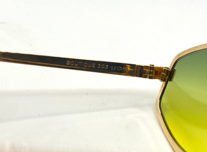 Vintage Deadstock Neostyle Boutique 303 Sunglasses – Custom Gradient “Citrine Moss” Lenses – Made In Germany – 52-18