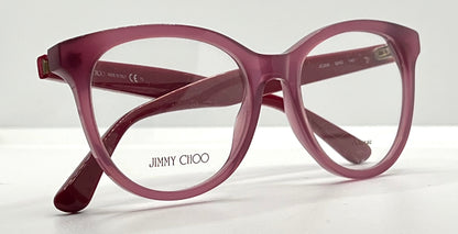 Jimmy Choo Jc205 Qho Pink Glitter Eyeglasses-New-Unworn-Italy-47Mm