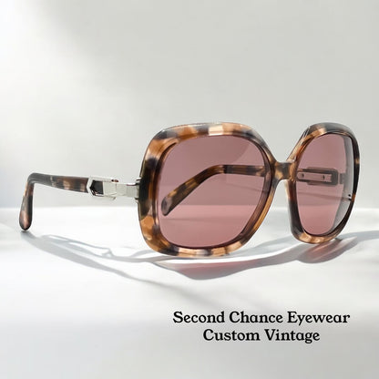 Silhouette Mod 501 Vintage Sunglasses W|New, Custom Solid Deep Rose Lenses-Deadstock-Austria