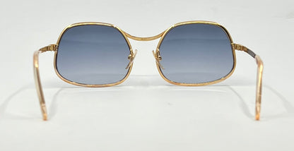 Italian Gold-Filled Hammered Pilot Sunglasses-Vintage Deadstock w/New Gradient Custom Lenses