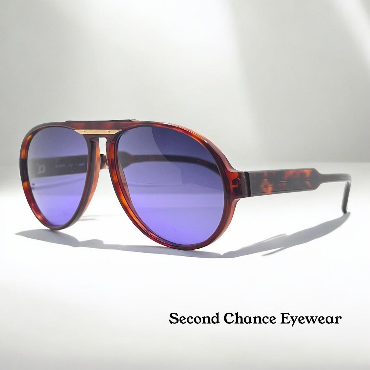 Silhouette M2095 Vintage Aviator Sunglasses w|New Violet Custom Lenses