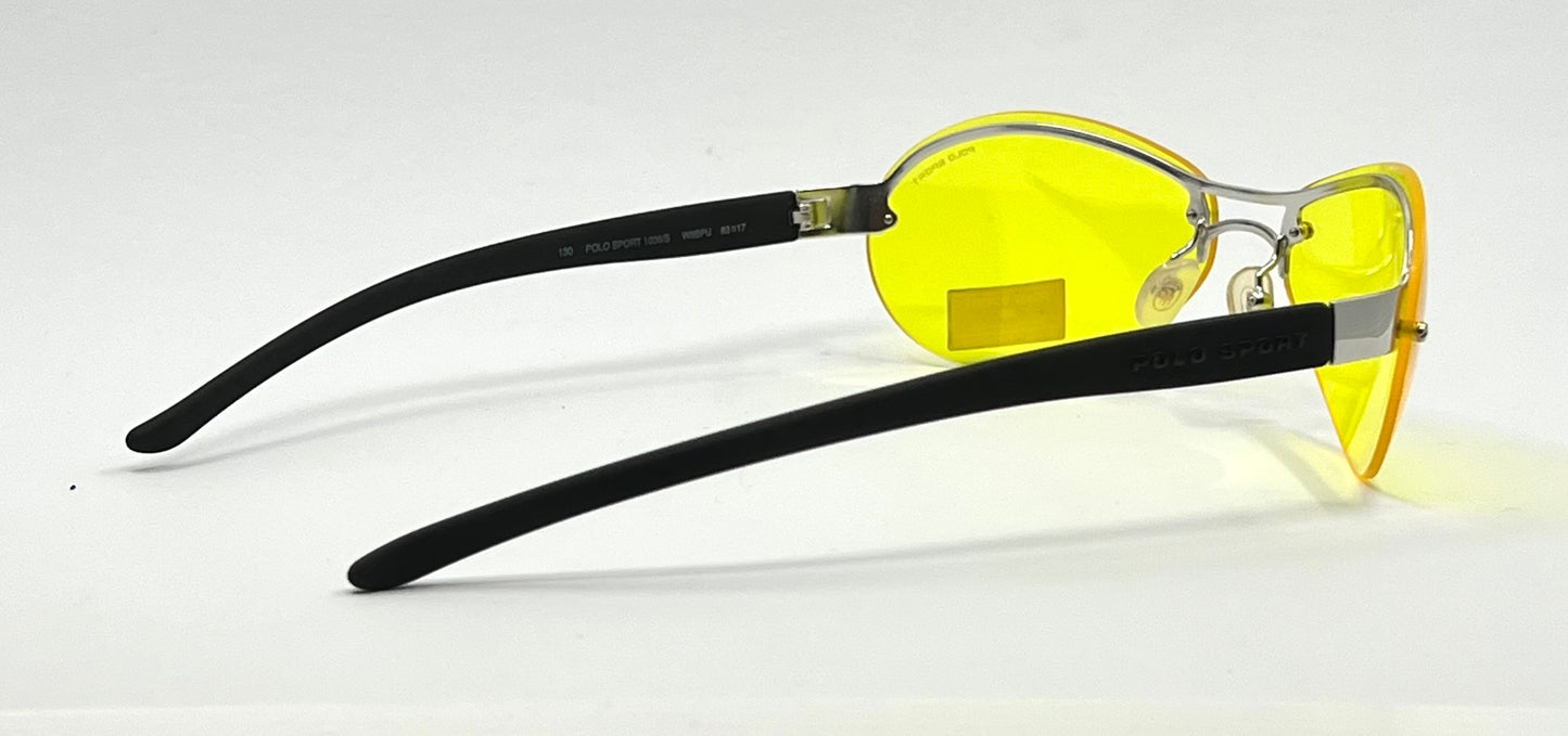 POLO SPORT Ralph Lauren 1036/S W8BPU Y2K Vintage Sunglasses-Yellow Lenses-63mm