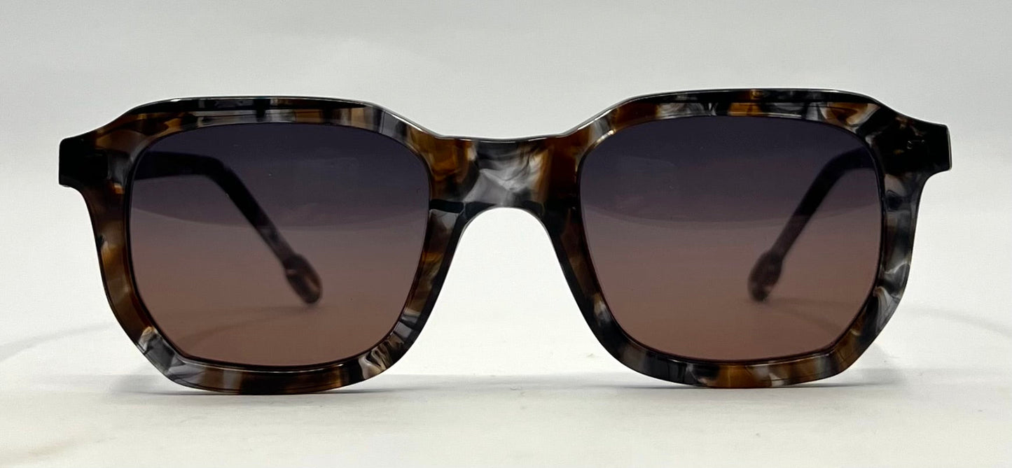 Odette Lunettes-Morton AO42 Sunglasses-New Grey/Rose Custom Gradient Lenses-Unworn
