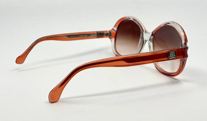 Lanvin OLB5 France-Oversized Round VINTAGE Sunglasses w/New Gradient Custom Lenses