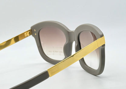 Linda Farrow Luxe Lfl|1|6 Grey Gold Oversized Sunglasses Japan Deadstock Kit