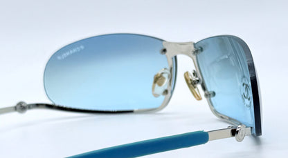 CHANEL C232-7H Rimless Shield Sunglasses Turquoise Melanin Lens-Deadstock