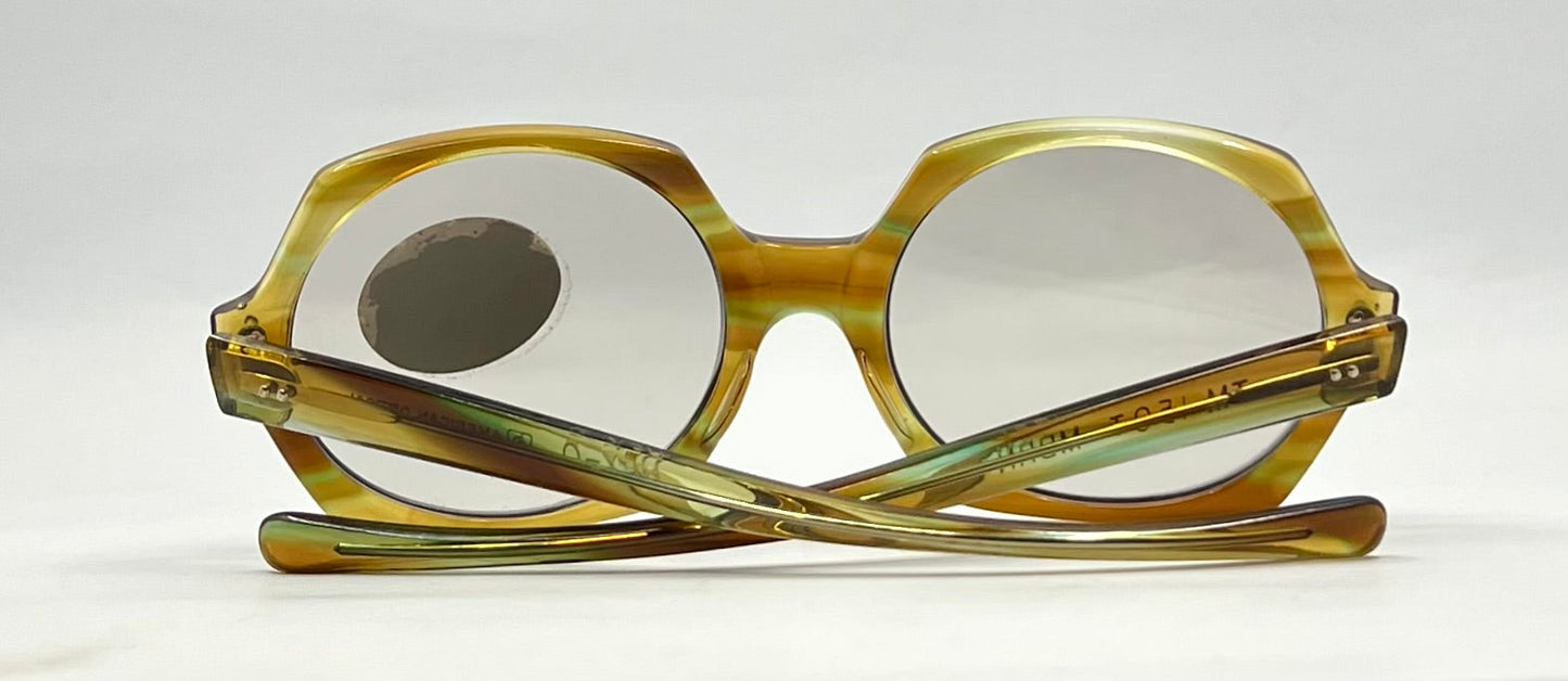 American Optical SunVogues HEX O Deadstock Tintomatic Dark Gray Lenses