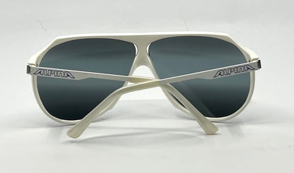 Alpina AERO Vintage Sunglasses White 64mm Aviator – Made in W. Germany 1980s