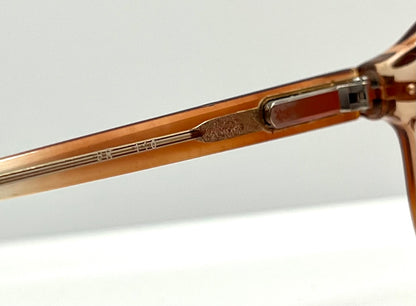 Vintage Deadstock Translucent Peach & Honey Sunglasses – Custom Solid Pink Berko’s Designs Lenses