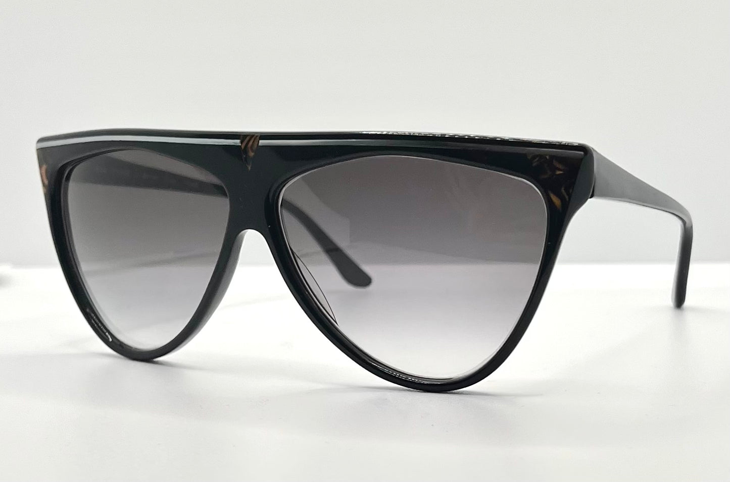 Christian De Rozi – Handmade Vt-Brown Pearl Cat-Eye Sunglasses-Deadstock-Original Gradient Lenses-Vintage