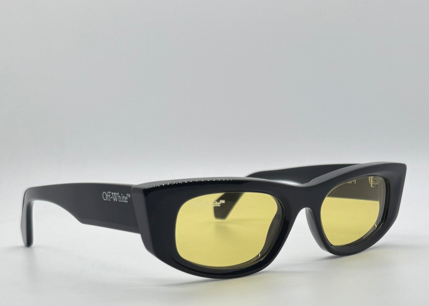 Off-White™ Oeri090 1018 Sunglasses Black|Yellow Rare-New|Unworn-Full Kit Italy-51Mm