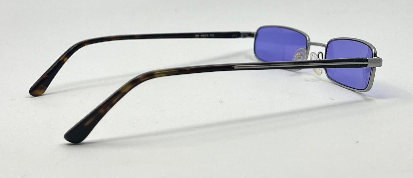 Giorgio Armani GA272-Y2K Vintage Sunglasses-New Solid Violet Blue Custom Lenses