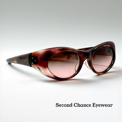 French Artisan A640 Vintage Sunglasses-Burgundy Acetate-New Gradient Custom Lenses