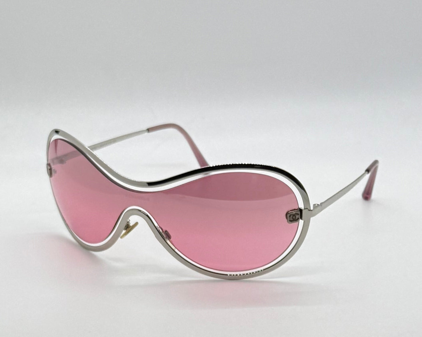 Chanel 4030 Y2K VINTAGE Shield Sunglasses Pink Lens Collector-Rare