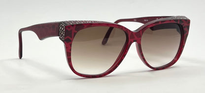Collezione Zagato 2000/6 Red Crystal Vintage Sunglasses w/New Gradient Brown Custom Lenses