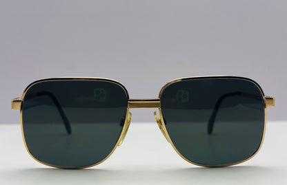 Vintage New|Old Leonard Harley Gold Plated Sunglasses- Mod. Lh1010 Gp 18Ct. 55Mm