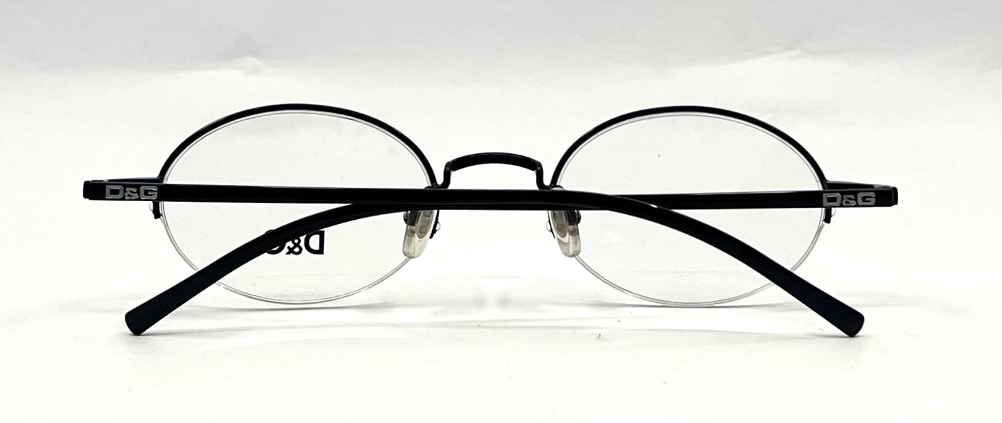 D&G Dolce & Gabbana 5058 01 m-Semi Rimless Oval Glasses Frame-UNWORN 47-21 135