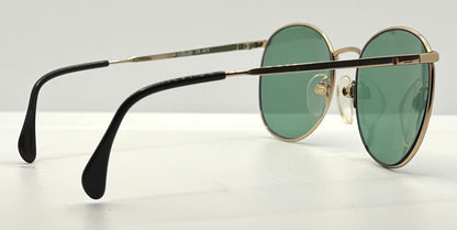 Silhouette M6039 Vintage Sunglasses-Gold|Red W|New Green Custom Lenses-54Mm