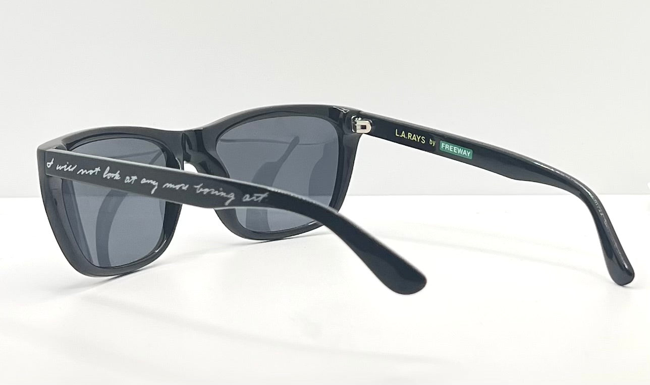 John Baldessari x Freeway Eyewear – “I Will Not Look at Any More Boring Art” – L.A. Rays Artist Series – Rare C1 – Full Kit-Unworn