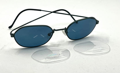 Safilo Team 7821 1FB Vintage Black Metal Sunglasses-New Gradient Tinted Custom Lenses-Unworn