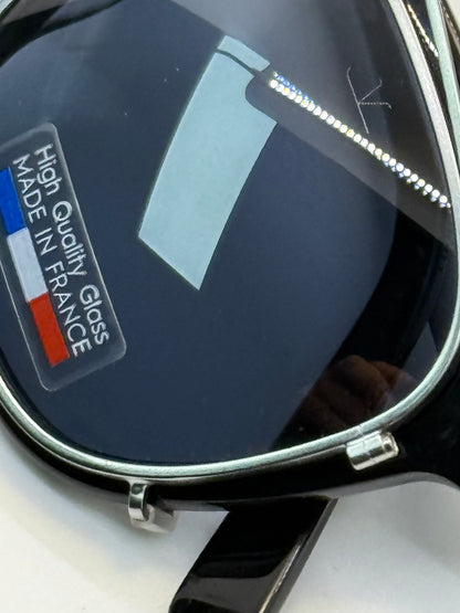 Vuarnet Vl1407 0001 Polarized Clip-On Sunglasses With Mineral Glass Lenses