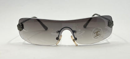 Chanel 4086 c.240/54 Shield Sunglasses Gunmetal Grey Gradient – Deadstock