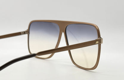 Omikron 103 Vintage Sunglasses-Bronze Aviator Frame w/New Gradient Tinted Custom Lenses
