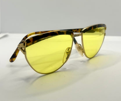 Kuchler K 80 Vintage Sunglasses-Gold & Tortois3 w|New, Custom Solid Yellow Lenses-Unworn