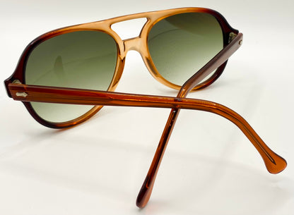 Vintage American Optical Flexi-Fit 6M Z87 Safety Glasses-Deadstock w|New, Custom Gradient Aquamarine Berko’s Designs Lenses