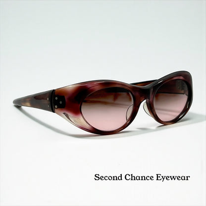 French Artisan A640 Vintage Sunglasses-Burgundy Acetate-New Gradient Custom Lenses
