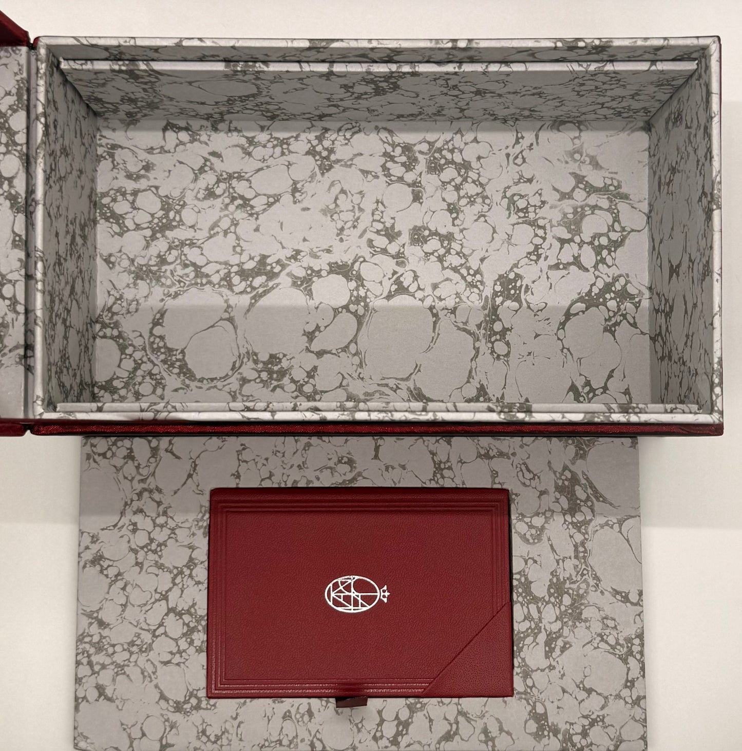 Jacques Marie Mage Burgundy Silk-Finish Box w/ Paperwork – Unused & Complete