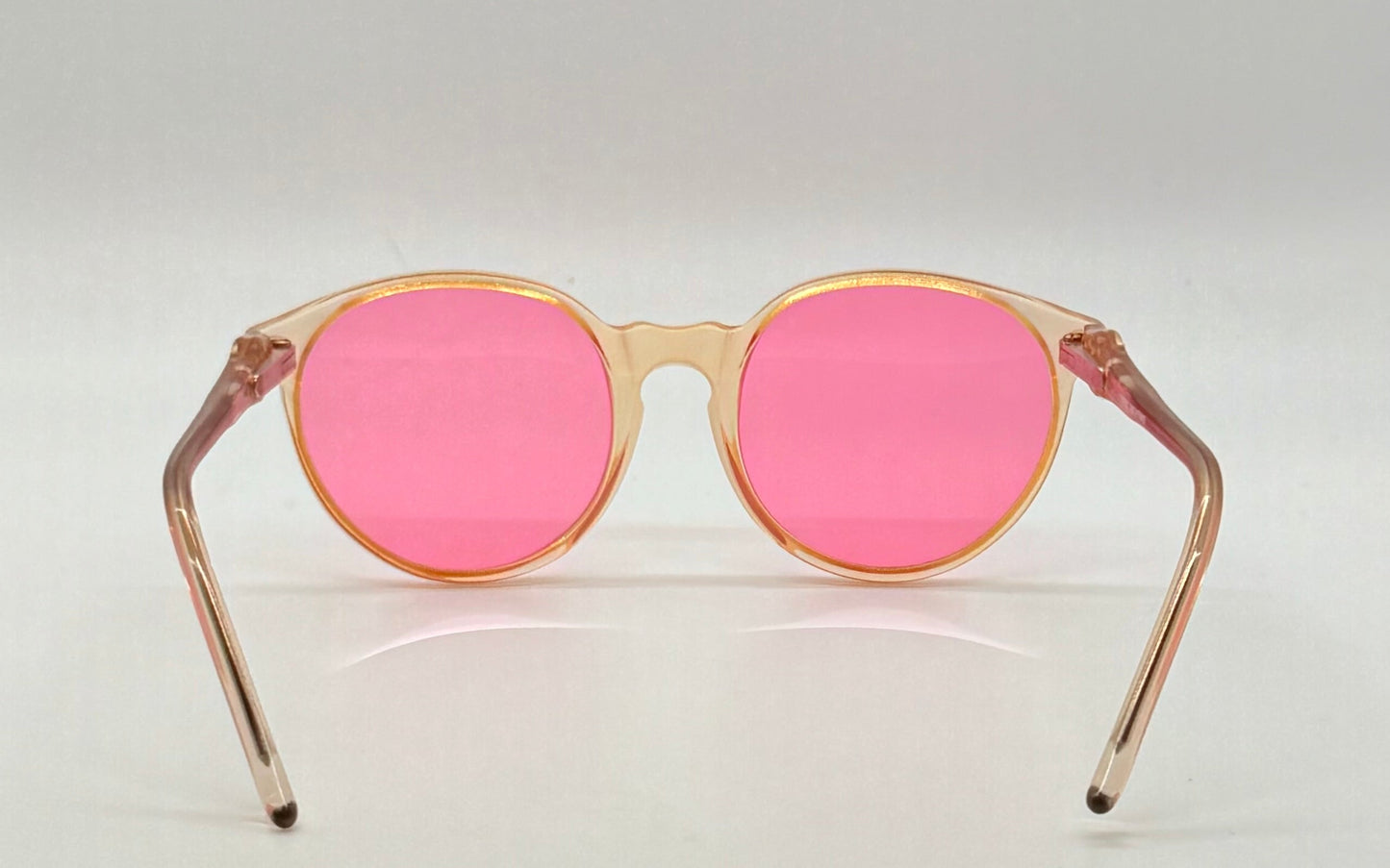 DISNEY- 80s MICKEY MOUSE SUNGLASSES-NEW SOLID PINK CUSTOM LENSES-UNWORN-FRANCE