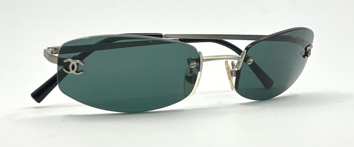 CHANEL 4002 Rimless Sunglasses c.103/71 Y2K Made in Italy-Vintage
