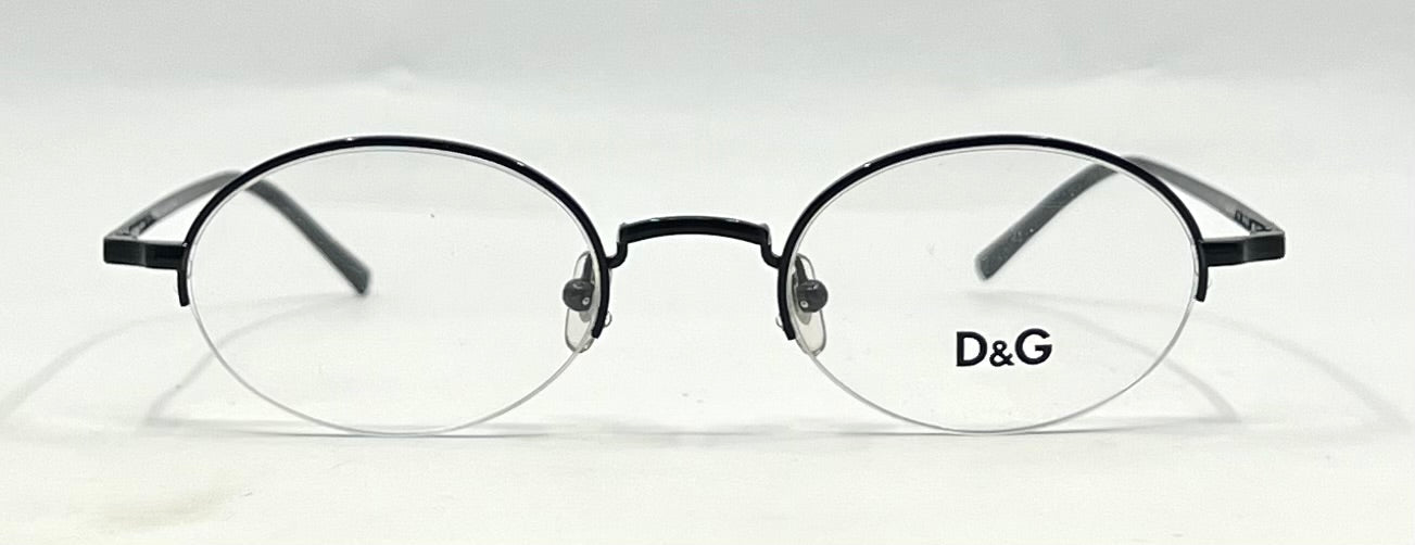 D&G Dolce & Gabbana 5058 01 m-Semi Rimless Oval Glasses Frame-UNWORN 47-21 135
