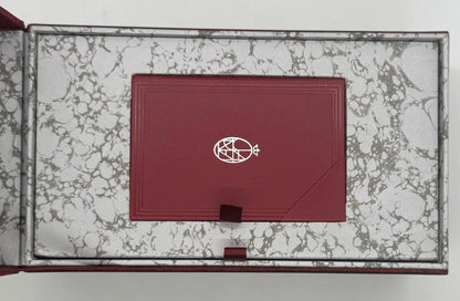 Jacques Marie Mage Burgundy Silk-Finish Box w/ Paperwork – Unused & Complete